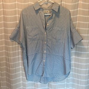 Madewell Blue and White Striped, Button down Blouse